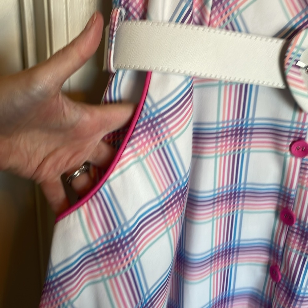 Voodoo Vixen Pastel Plaid Sleeveless Dress Sz XXL, US 16 - Picture 3 of 9